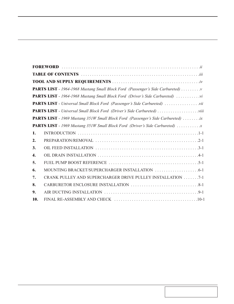 Paxton Superchargers Small Block Carbureted Ford User Manual | Page 3 / 32