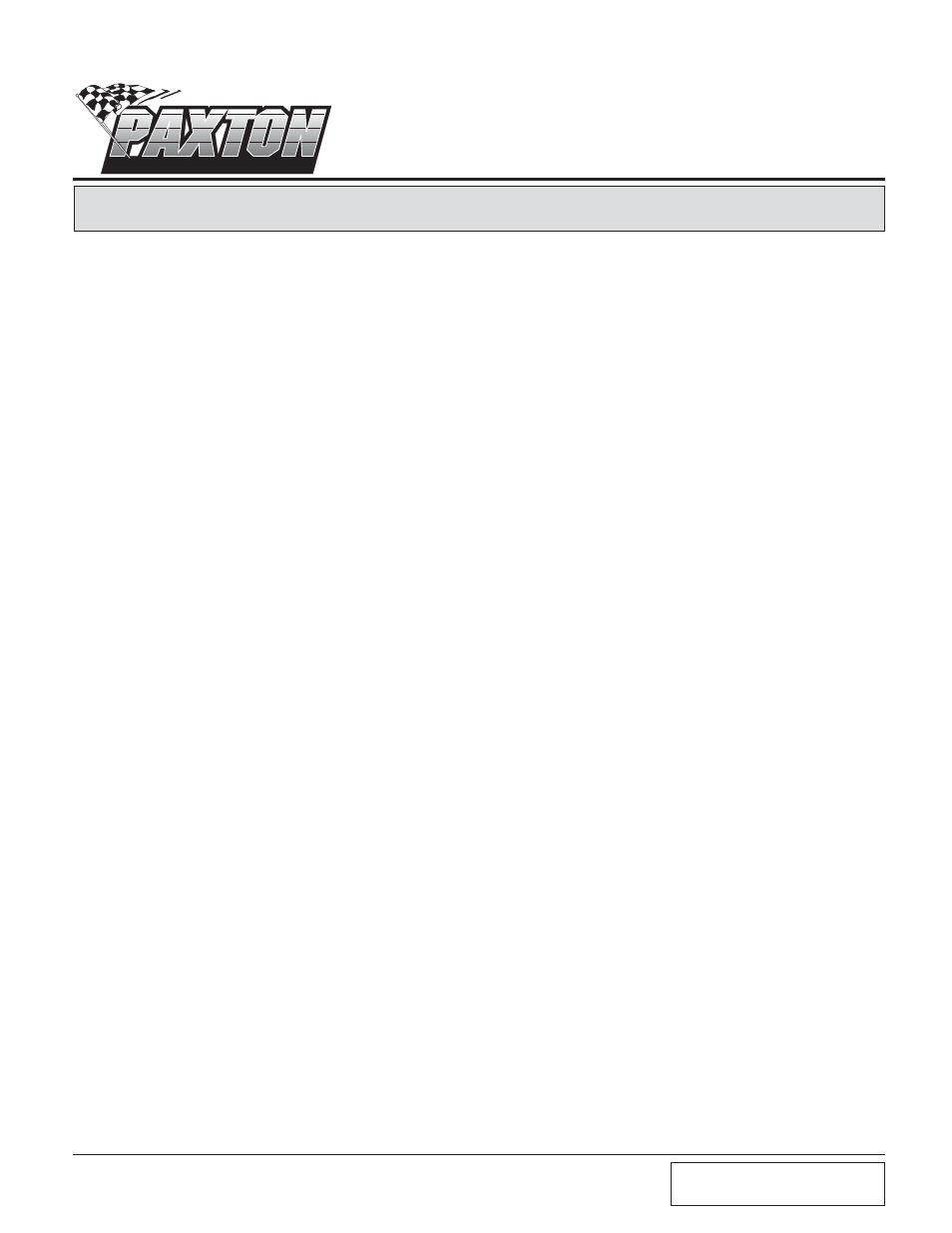 Parts list - universal small, Parts list | Paxton Superchargers Small Block Carbureted Ford User Manual | Page 7 / 32