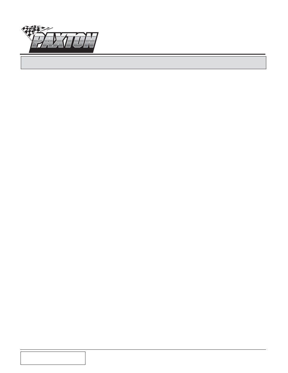 Parts list - universal small, Parts list, Universal small block ford, driver side carbureted | Paxton Superchargers Small Block Carbureted Ford User Manual | Page 8 / 32