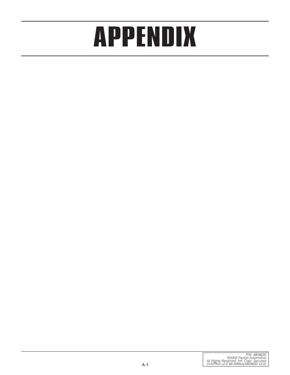 Appendix | Paxton Superchargers Mustang Novi 1000 User Manual | Page 19 / 30