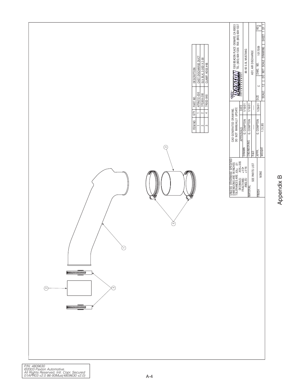 Appendix b | Paxton Superchargers Mustang Novi 1000 User Manual | Page 22 / 30