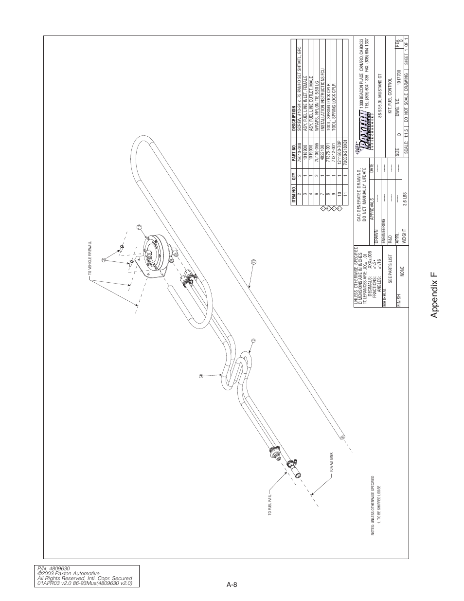 Appendix f | Paxton Superchargers Mustang Novi 1000 User Manual | Page 26 / 30