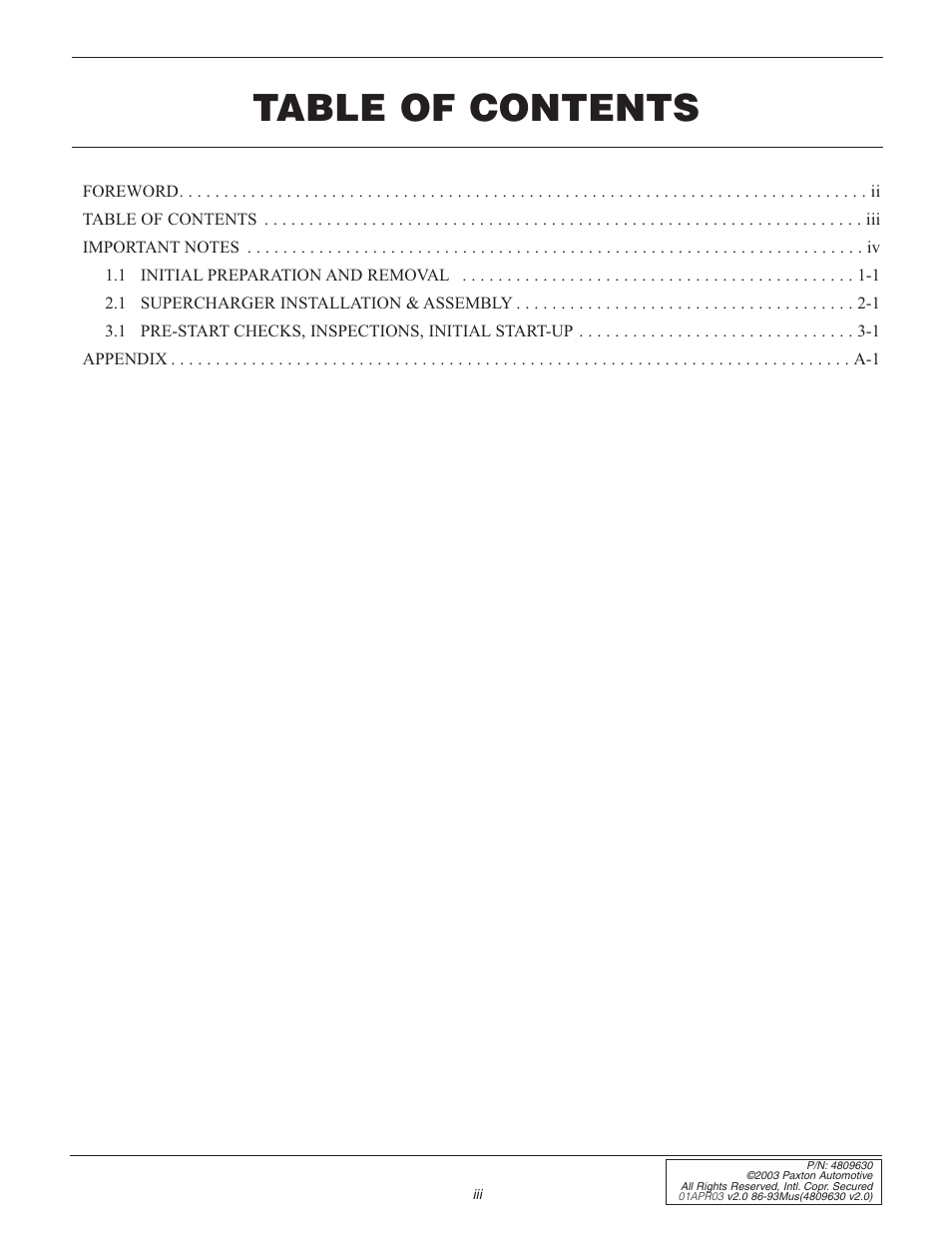 Paxton Superchargers Mustang Novi 1000 User Manual | Page 3 / 30