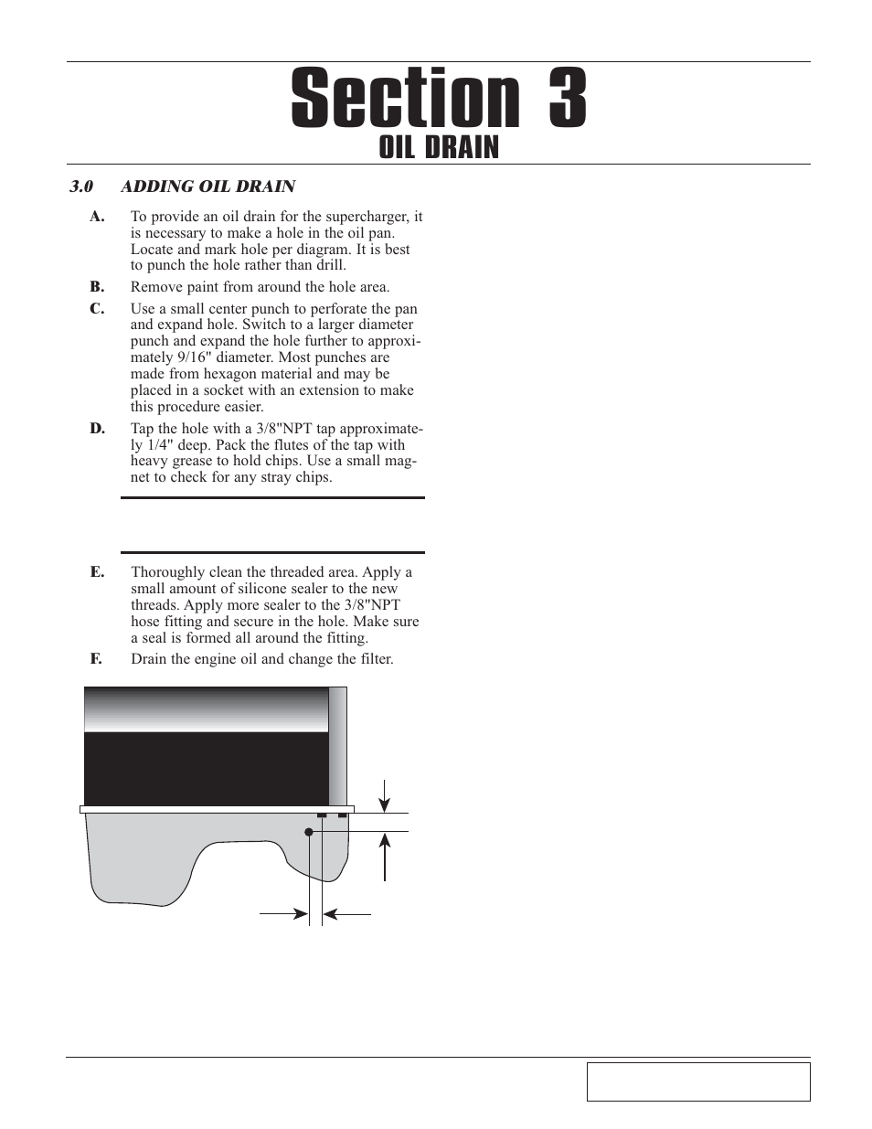 Oil drain, 0 adding oil drain, Oil drain -1 | Adding oil drain -1 | Paxton Superchargers Mustang Novi 1220 User Manual | Page 11 / 32