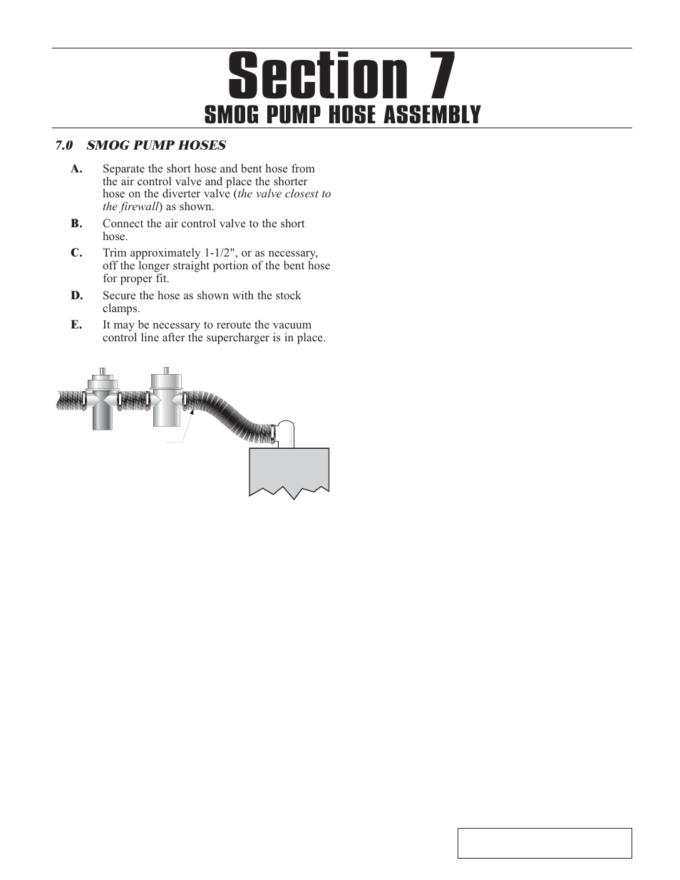 Smog pump hose assembly, 0 smog pump hoses, Smog pump hose assembly -1 | Smog pump hoses -1 | Paxton Superchargers Mustang Novi 1220 User Manual | Page 19 / 32