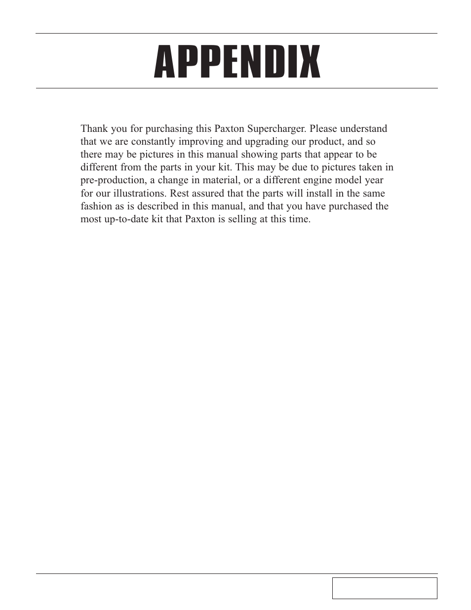Appendix | Paxton Superchargers Mustang Renegade Class User Manual | Page 17 / 24