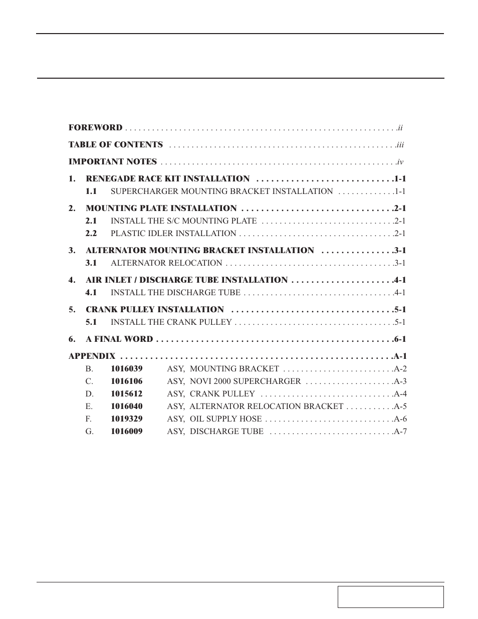 Paxton Superchargers Mustang Renegade Class User Manual | Page 3 / 24