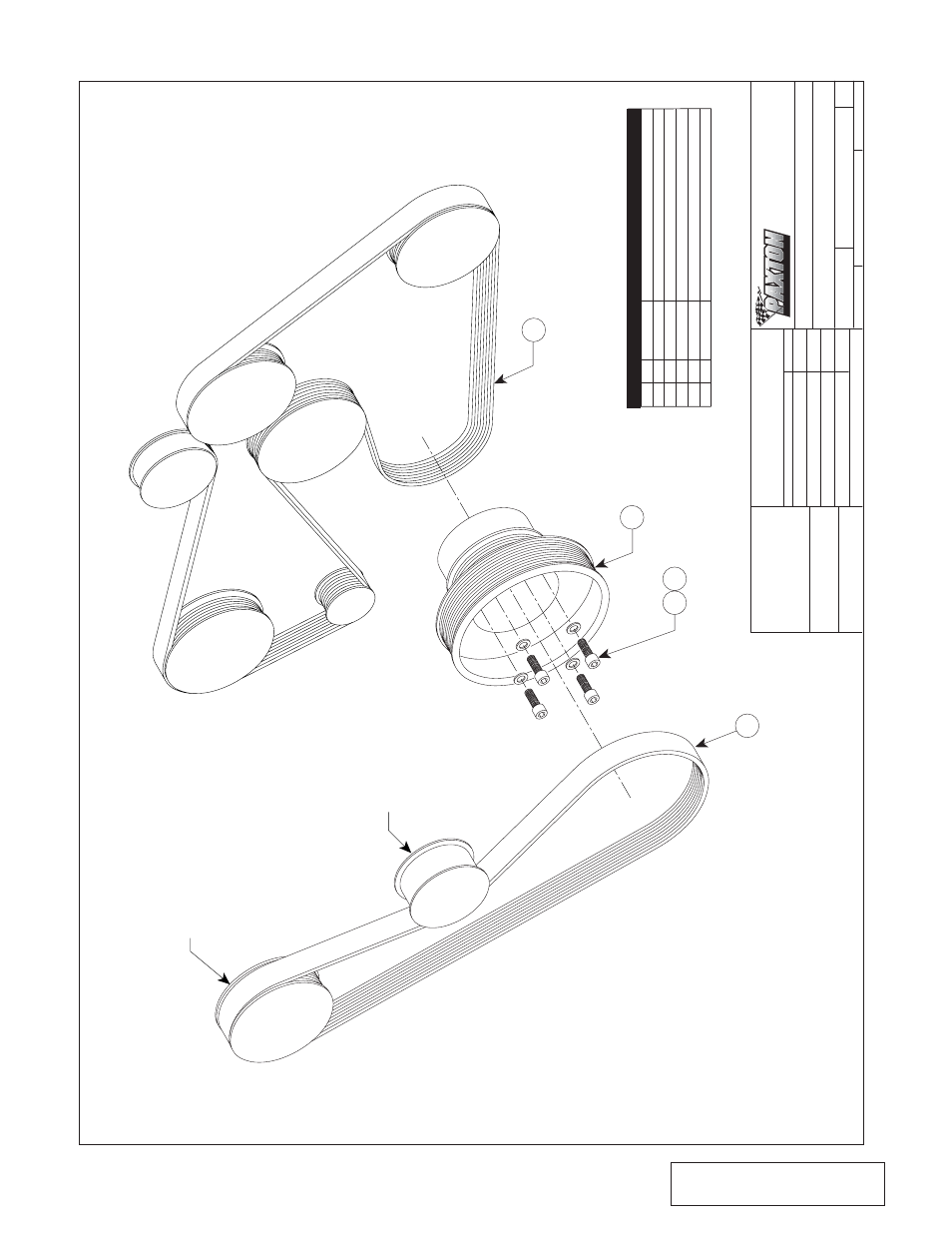 1016710 asy, crank pulley | Paxton Superchargers Carbureted Mustang Novi 2000 User Manual | Page 37 / 38