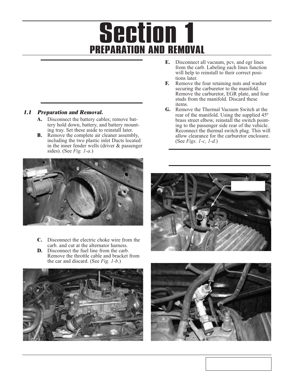 Preparation and removal, 1 preparation and removal, Preparation and removal -1 | Paxton Superchargers Carbureted Mustang Novi 2000 User Manual | Page 9 / 38