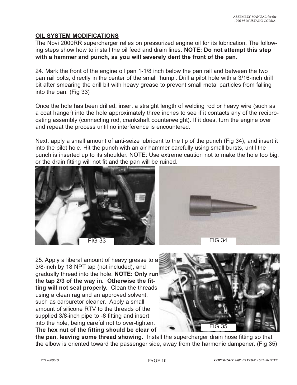 Paxton Superchargers Ford Mustang Cobra NOVI 2000 User Manual | Page 11 / 17