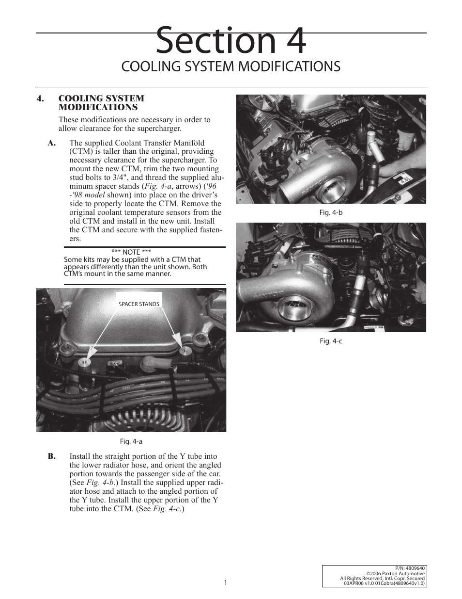 Cooling system modifications | Paxton Superchargers Mustang Cobra, NOVI 1000 System User Manual | Page 19 / 32