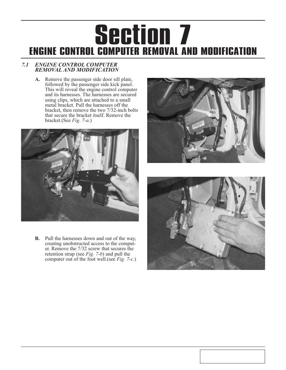 1 engine control computer, Engine control computer removal and modification | Paxton Superchargers Ford Mustang GT User Manual | Page 23 / 44