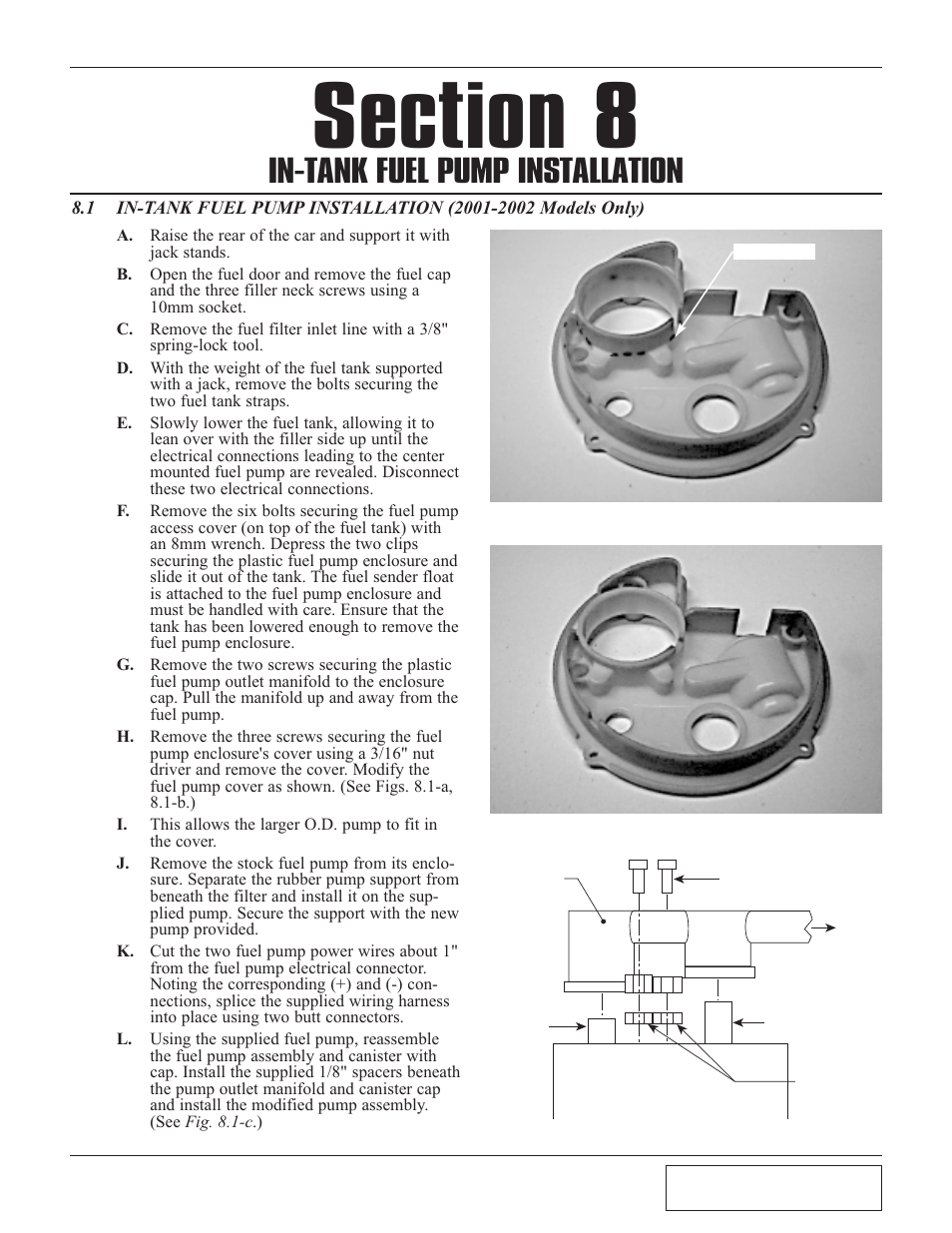 1 in-tank fuel pump instal, In-tank fuel pump installation -1, In-tank fuel pump installation | Paxton Superchargers Ford Mustang GT User Manual | Page 25 / 44