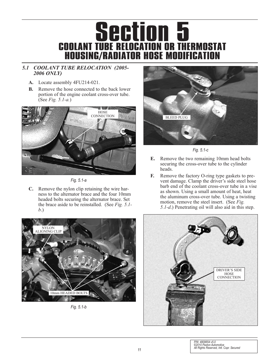 Preparation/removal | Paxton Superchargers Ford Mustang GT User Manual | Page 31 / 85