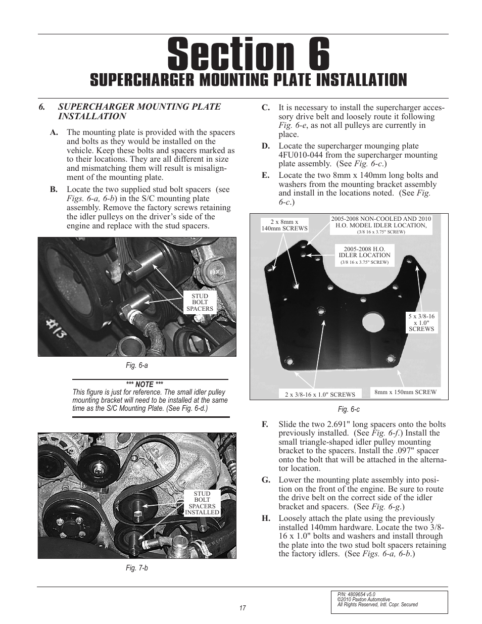 Preparation/removal | Paxton Superchargers Ford Mustang GT User Manual | Page 37 / 85