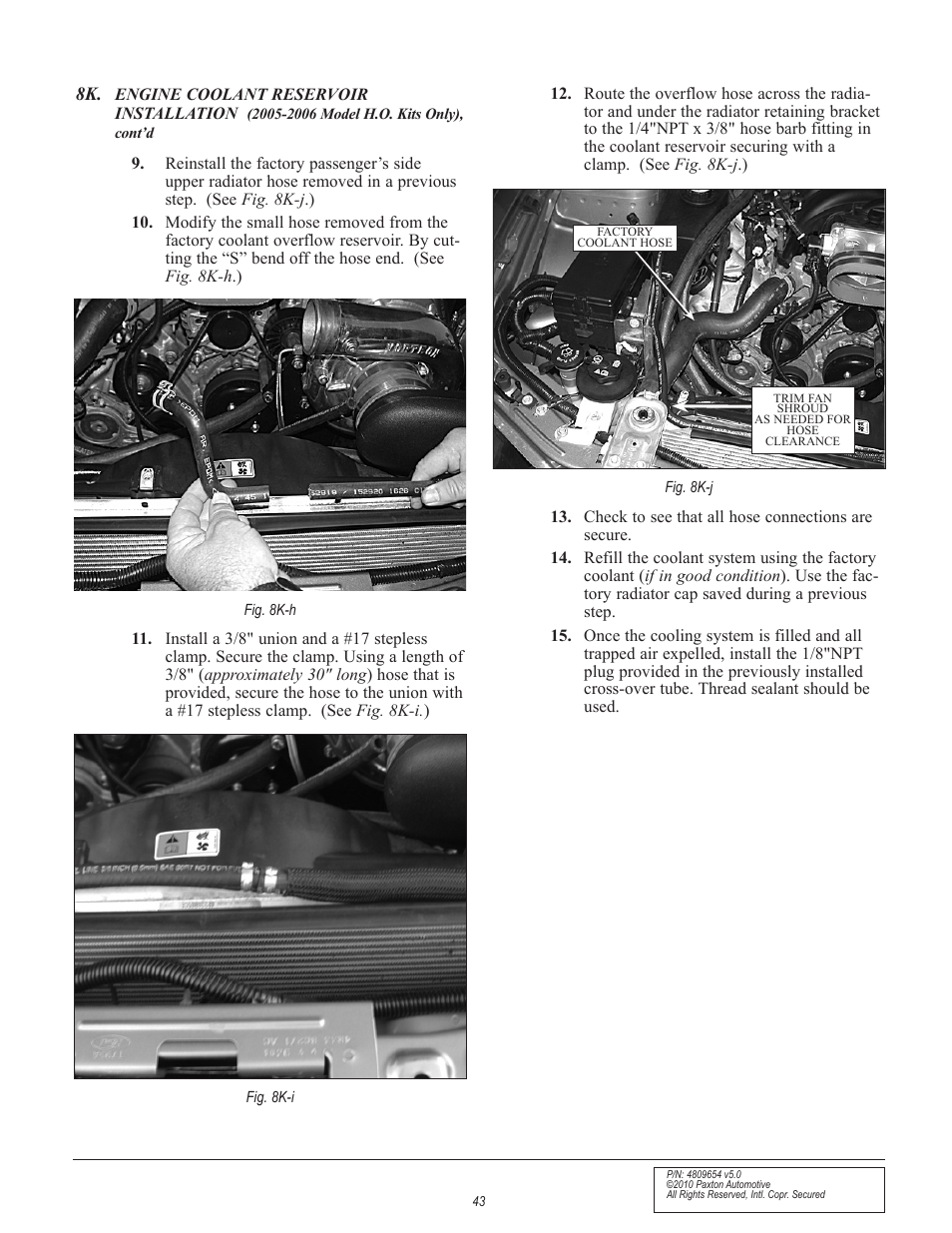Paxton Superchargers Ford Mustang GT User Manual | Page 63 / 85