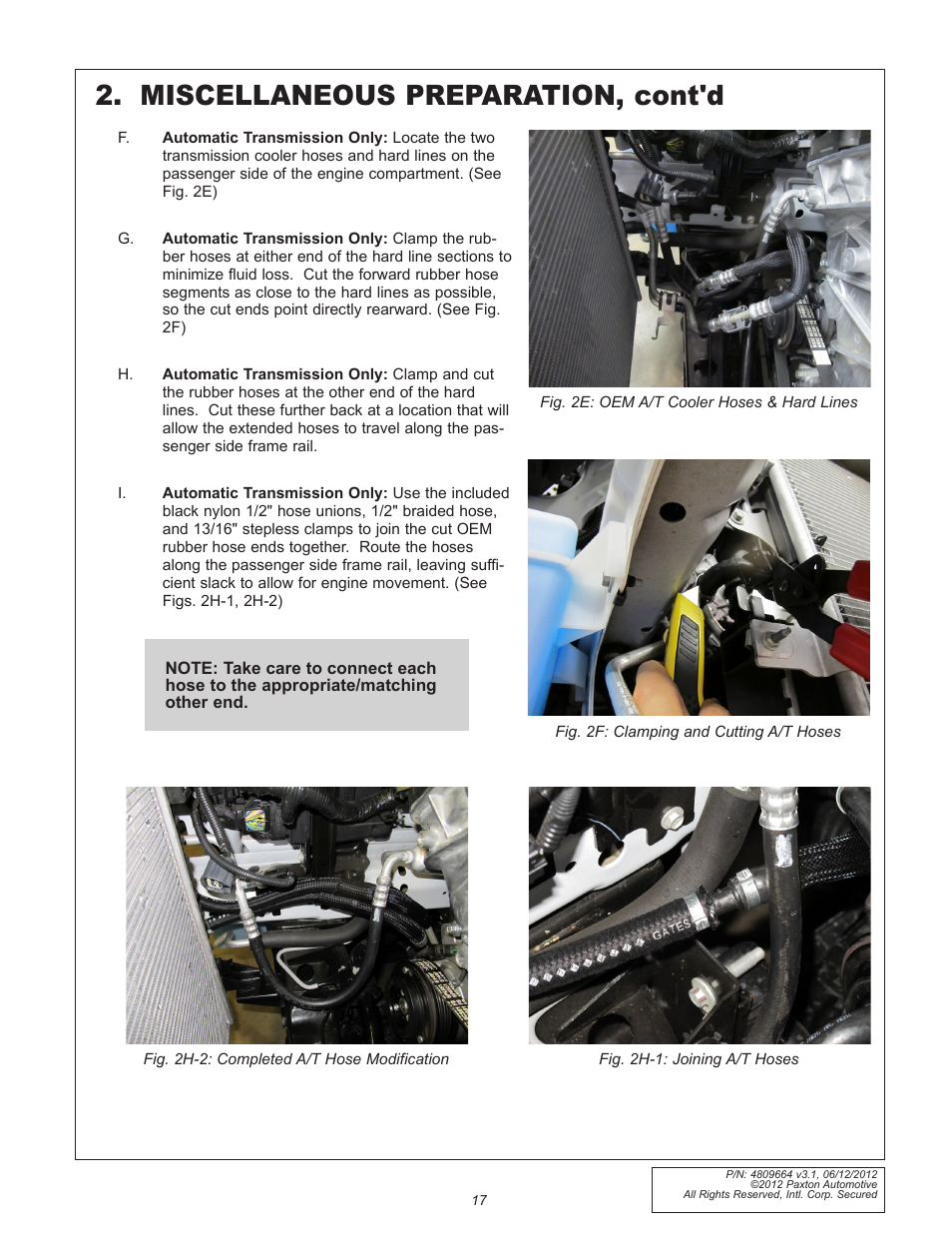 Miscellaneous preparation, cont'd | Paxton Superchargers Ford 5.0L Mustang GT User Manual | Page 17 / 69