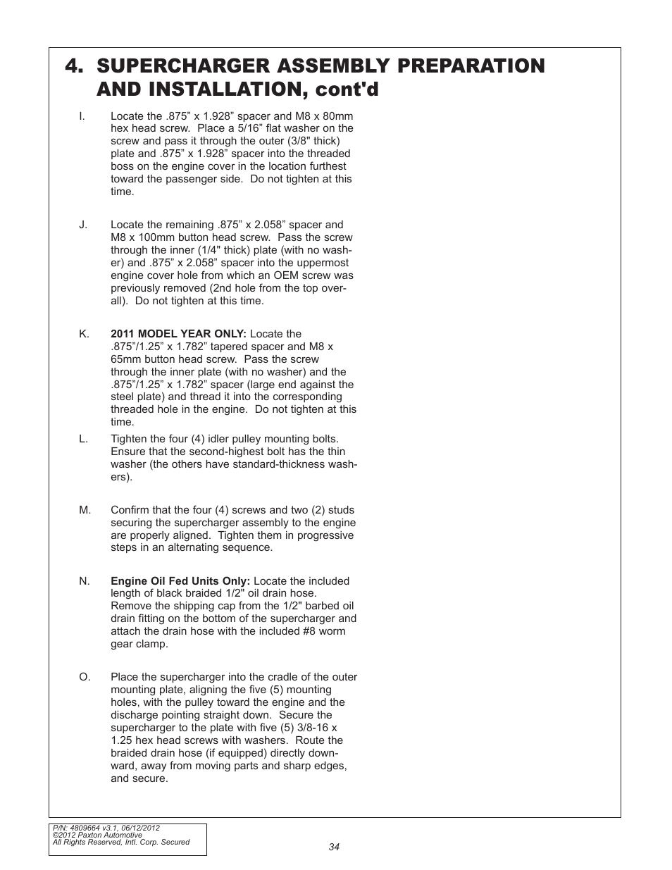 Paxton Superchargers Ford 5.0L Mustang GT User Manual | Page 34 / 69