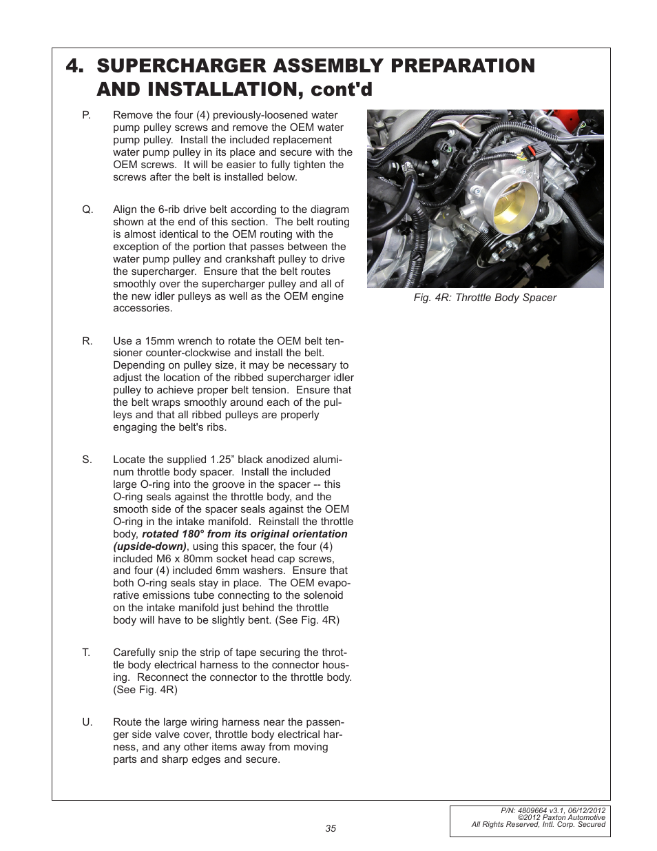 Paxton Superchargers Ford 5.0L Mustang GT User Manual | Page 35 / 69