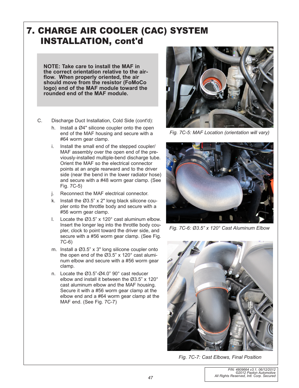 Paxton Superchargers Ford 5.0L Mustang GT User Manual | Page 47 / 69