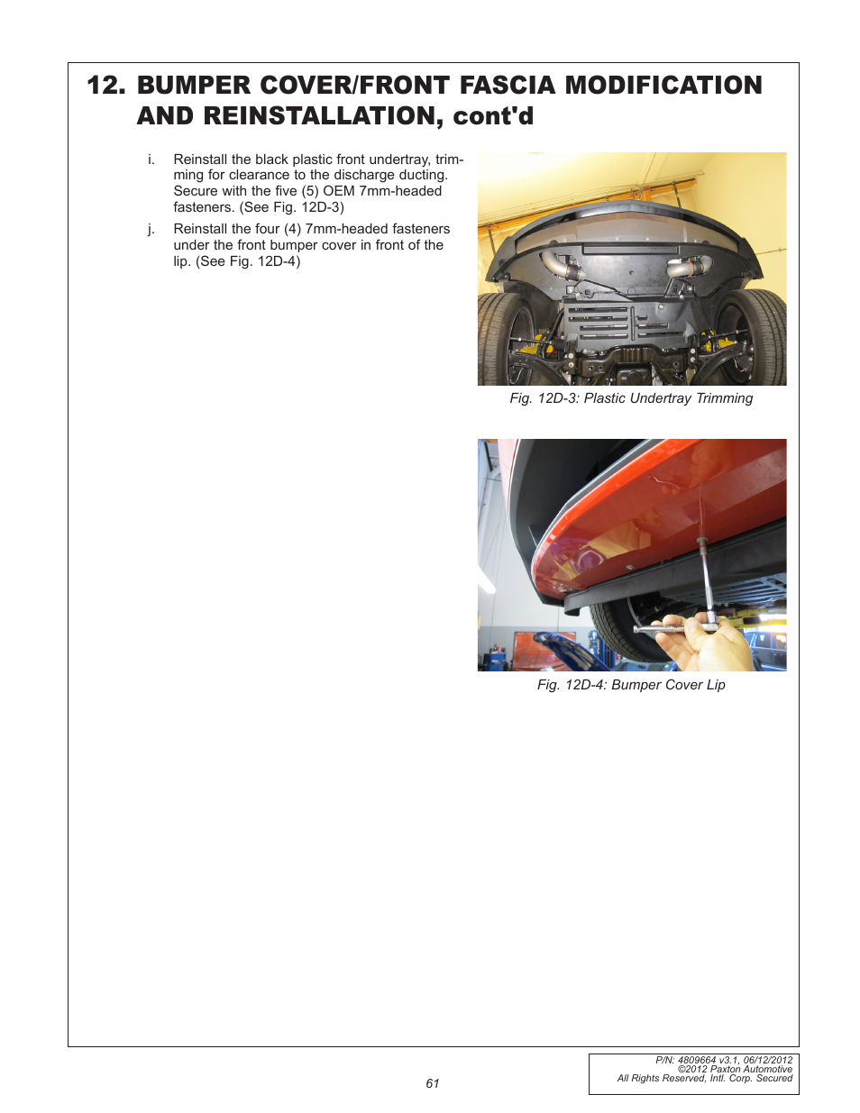 Paxton Superchargers Ford 5.0L Mustang GT User Manual | Page 61 / 69