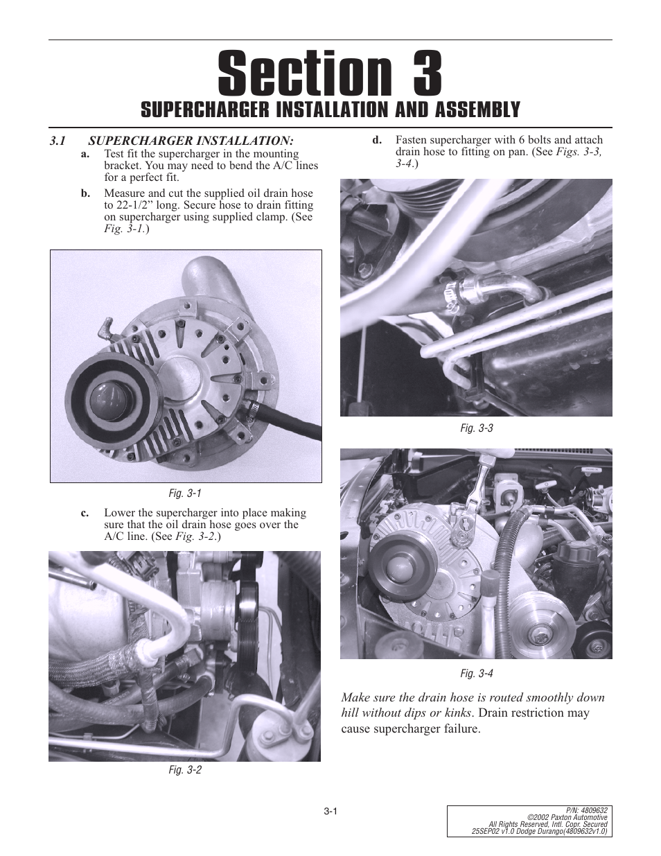 Supercharger installation and assembly | Paxton Superchargers Dodge Durango User Manual | Page 13 / 34