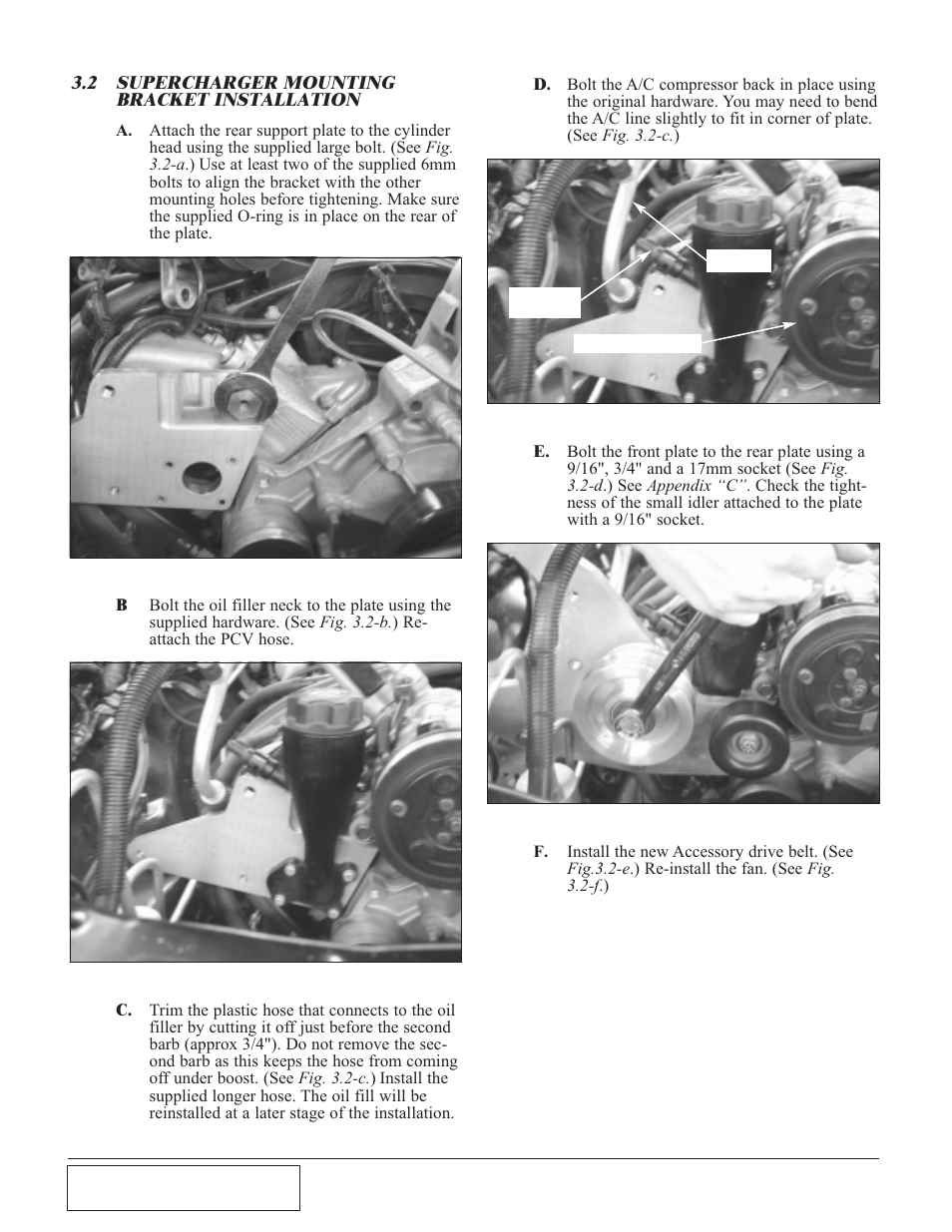 2 supercharger mounting br, Supercharger mounting bracket installation -2, 2 supercharger mounting bracket installation | Paxton Superchargers 4.7 Dodge Ram User Manual | Page 10 / 34