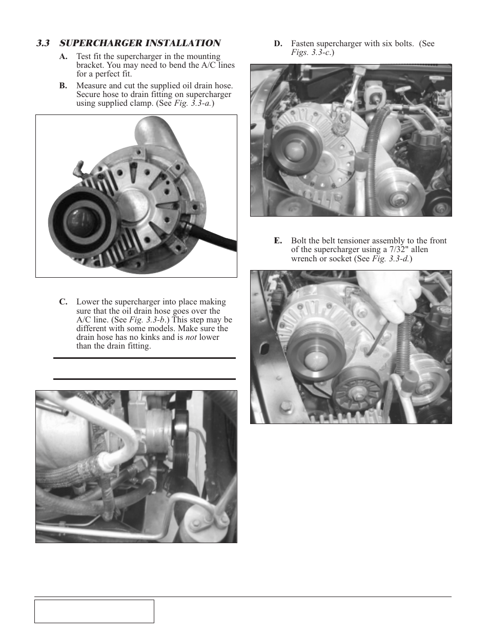 3 supercharger installation, Supercharger installation -4 | Paxton Superchargers 4.7 Dodge Ram User Manual | Page 12 / 34