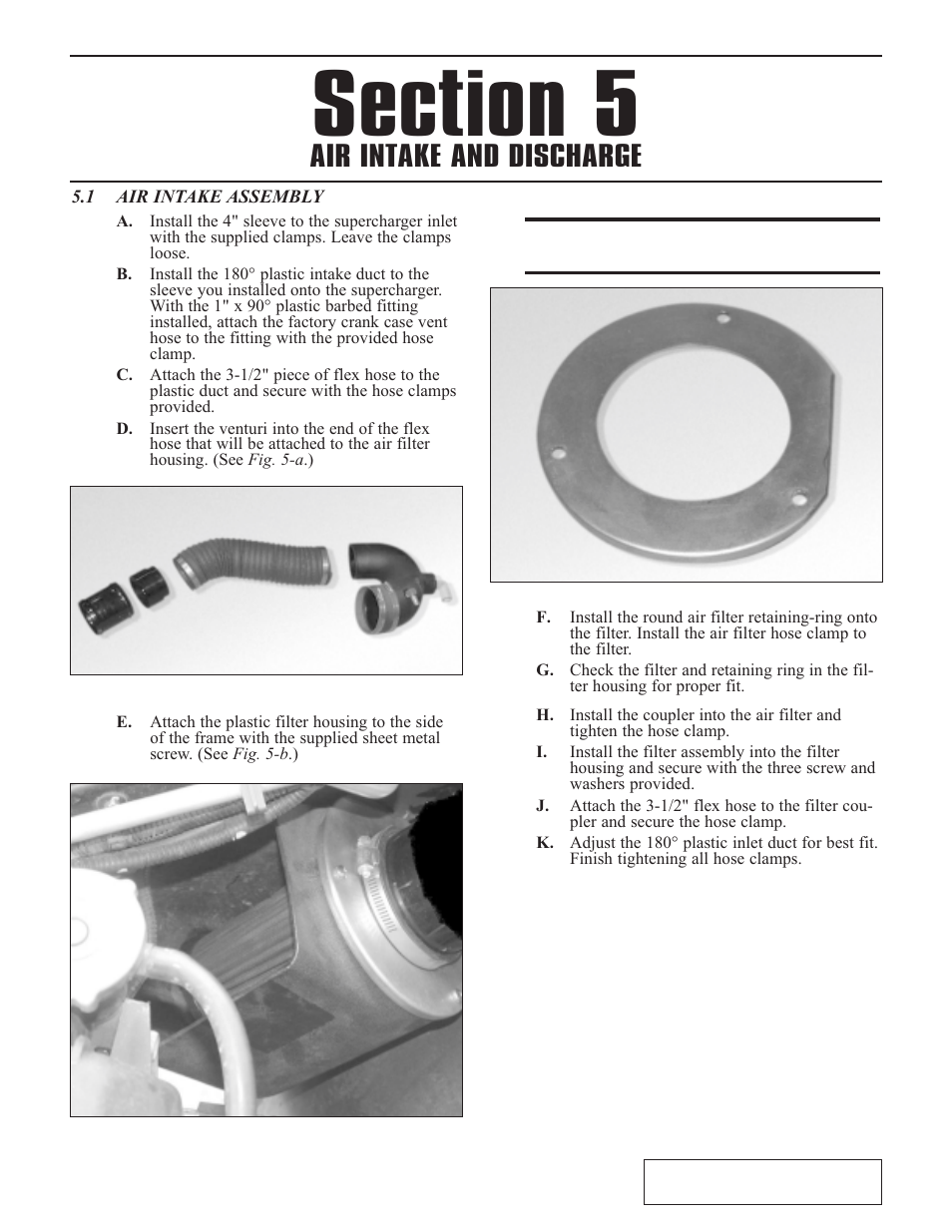 1 final check out and start, Final check out and start up -1, Air intake and discharge | Paxton Superchargers 5.9 Dodge Ram User Manual | Page 15 / 40