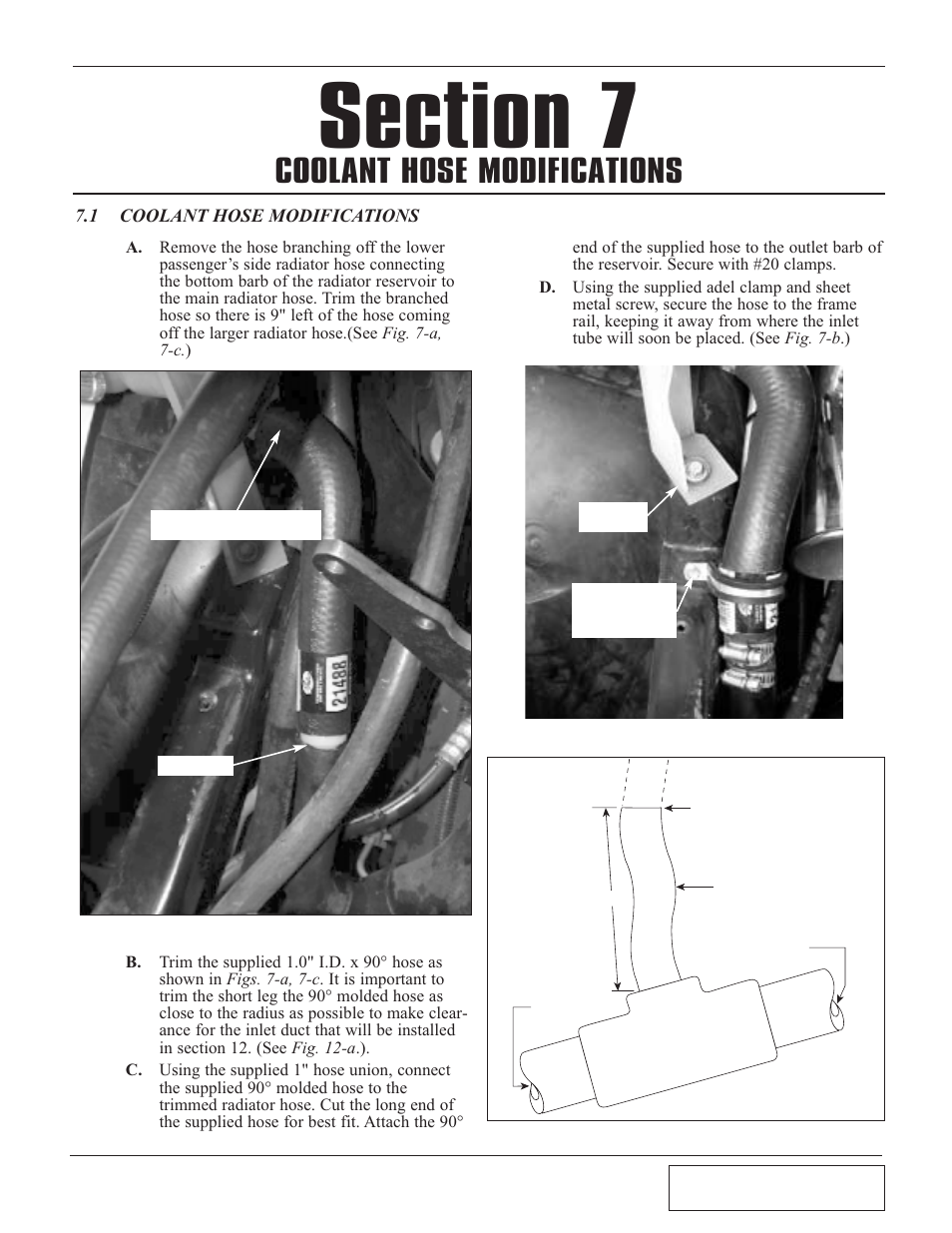 1 coolant hose modifications, Coolant hose modifications -1, Coolant hose modifications | Paxton Superchargers GM 8.1 HD Truck/SUV User Manual | Page 21 / 50