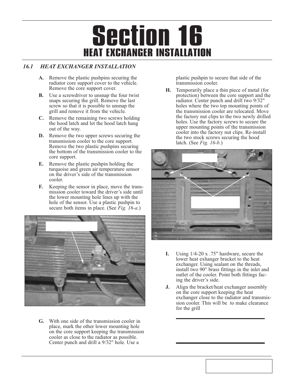 1 heat exchanger installa, Surge and reservoir tank installation -1, Heat exchanger installation -1 | Heat exchanger installation | Paxton Superchargers GM 8.1 HD Truck/SUV User Manual | Page 41 / 50