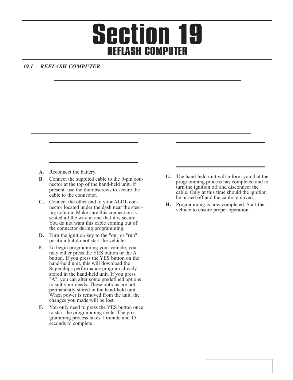 1 reflash computer, Reflash computer -1, Reflash computer | Paxton Superchargers GM 8.1 HD Truck/SUV User Manual | Page 47 / 50