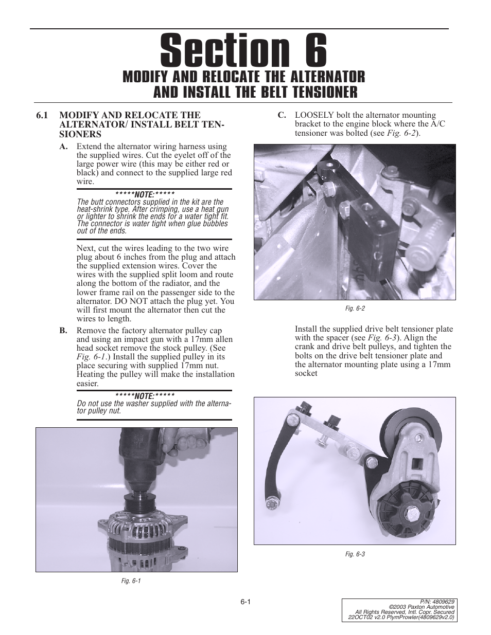 1 modify and relocate the | Paxton Superchargers Plymouth Prowler User Manual | Page 17 / 58