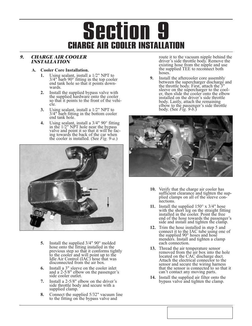 Charge air cooler install, Charge air cooler installation -1, Charge air cooler installation | Paxton Superchargers Dodge Viper RT/10 User Manual | Page 25 / 42