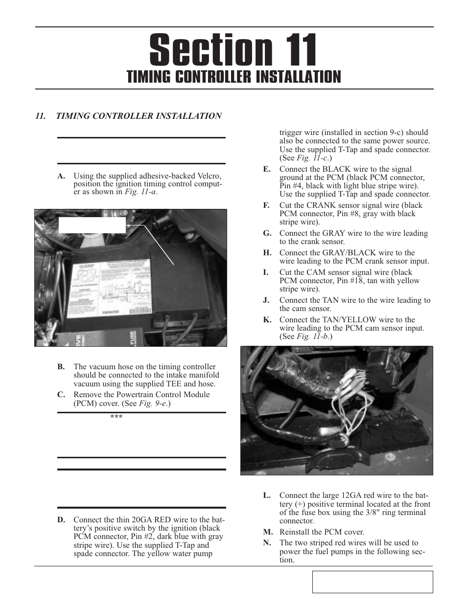 Timing controller instal, Timing controller installation -1, Timing controller installation | Paxton Superchargers Dodge Viper User Manual | Page 35 / 40