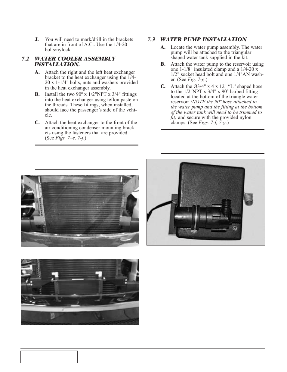 2 water cooler assembly in, 3 water pump installation, Water cooler assembly installation -2 | Water pump installation -2 | Paxton Superchargers Dodge SRT-10 Ram User Manual | Page 26 / 42