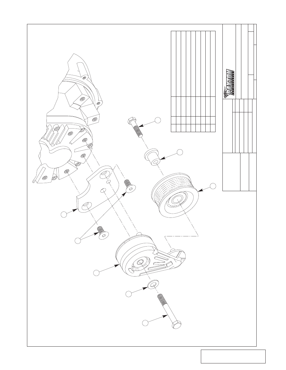 E. 1016911 asy, belt tensioner | Paxton Superchargers Ford V-10 Super Duty Truck User Manual | Page 31 / 38