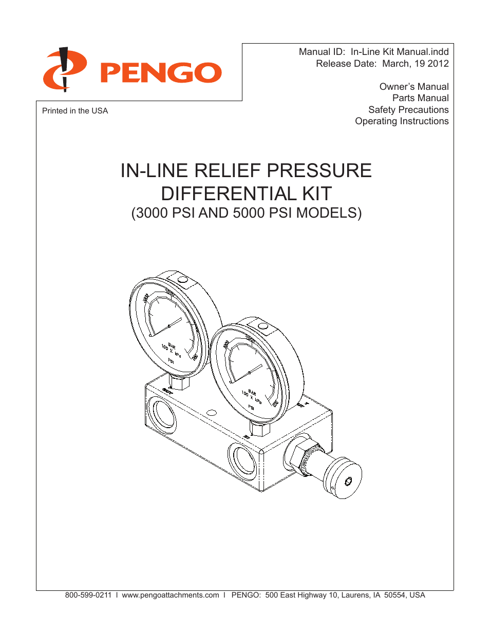 Pengo 3000 PSI Models User Manual | 8 pages