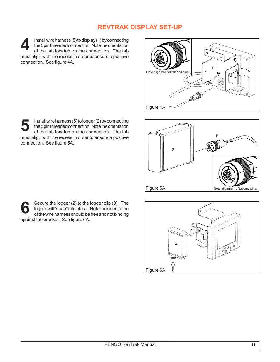 Figure 5a, Title, Size | Scale: 1:4 sheet 1 of 1 heat treat, Revtrak display set-up | Pengo RevTrak User Manual | Page 11 / 32