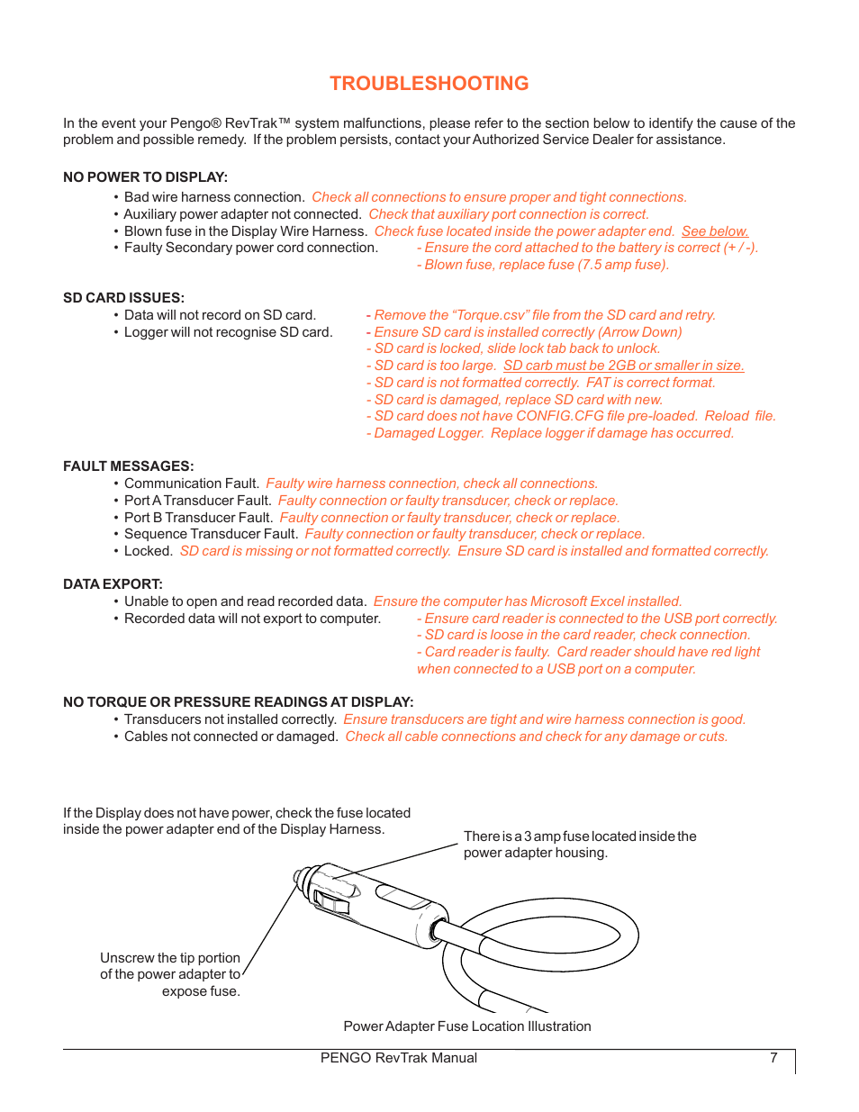 Figure 5b, Troubleshooting | Pengo RevTrak User Manual | Page 7 / 32