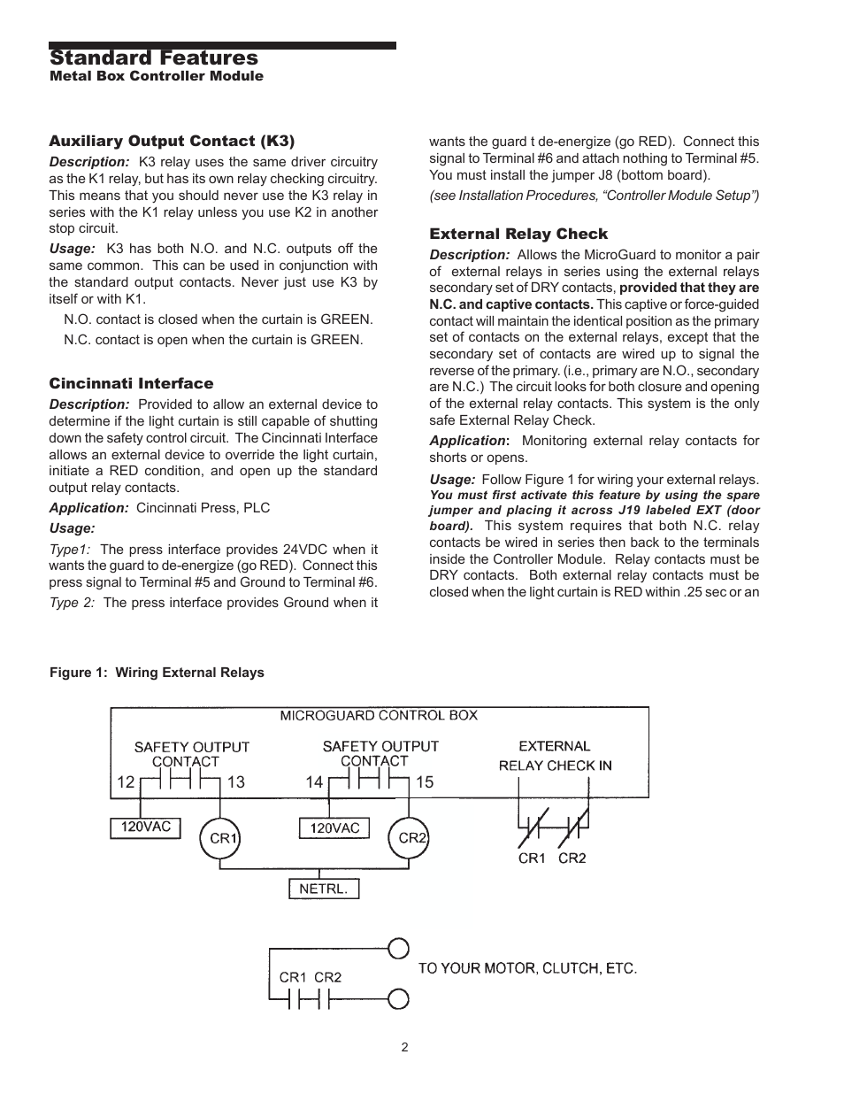 Standard features | Pinnacle Systems MG User Manual | Page 12 / 48