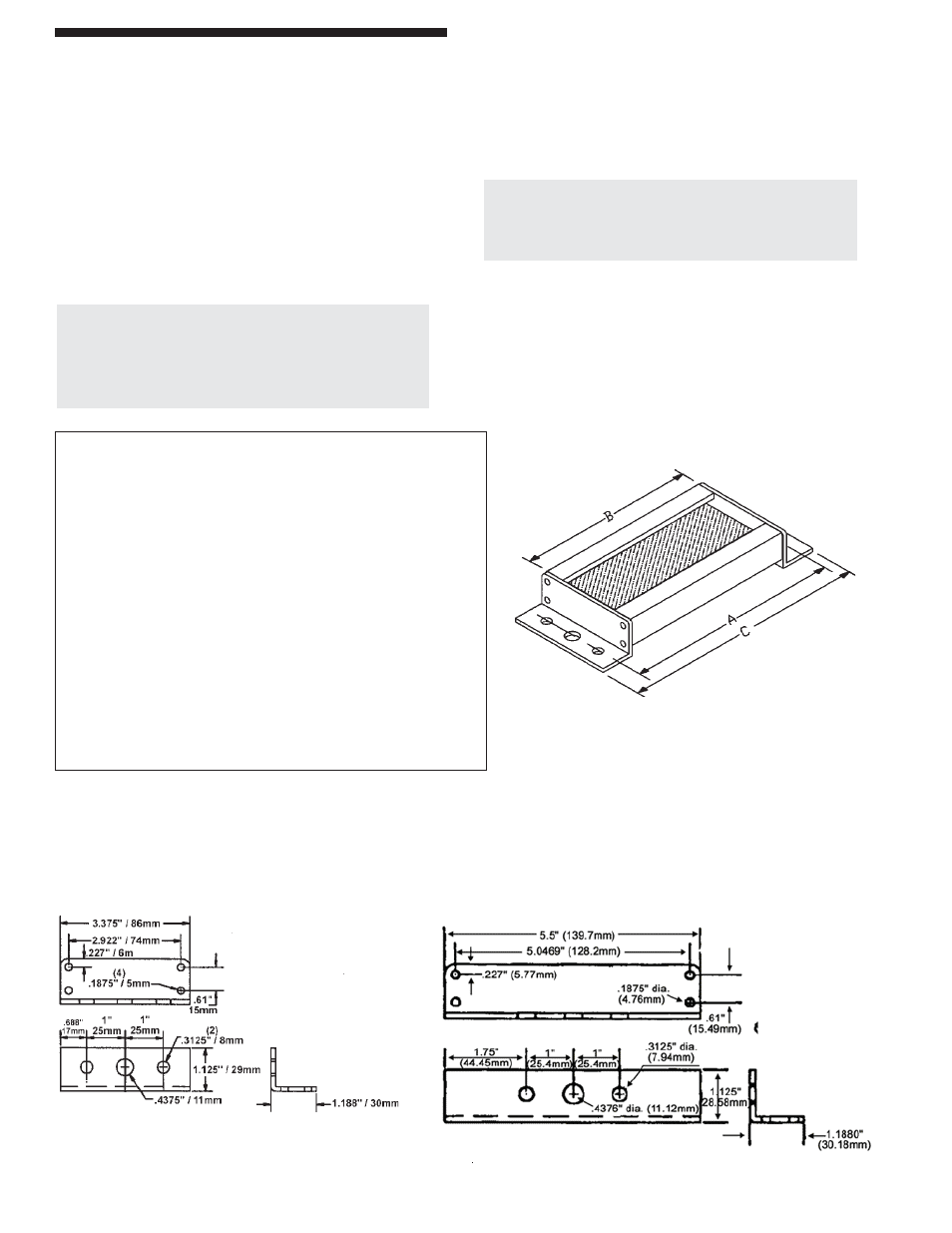 Accessories, Table 7: cornering mirror dimensions, Cornering mirrors | Pinnacle Systems DR User Manual | Page 32 / 48