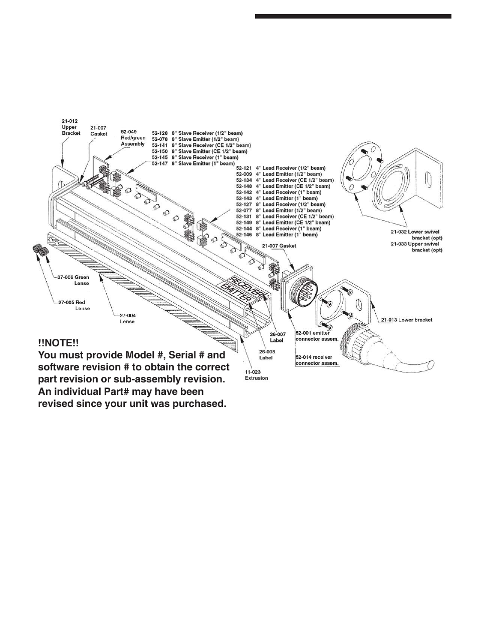 Appendix “c, Replacement parts | Pinnacle Systems DR User Manual | Page 41 / 48