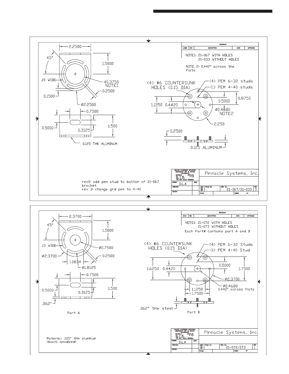 Dimensions | Pinnacle Systems CA User Manual | Page 23 / 40