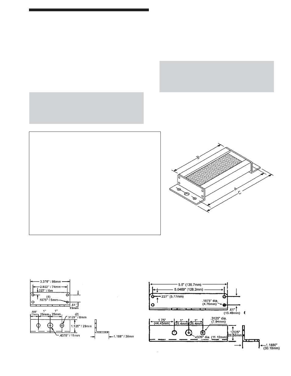 Accessories, Cornering mirrors, Table 4: cornering mirror dimensions | Pinnacle Systems CA User Manual | Page 28 / 40