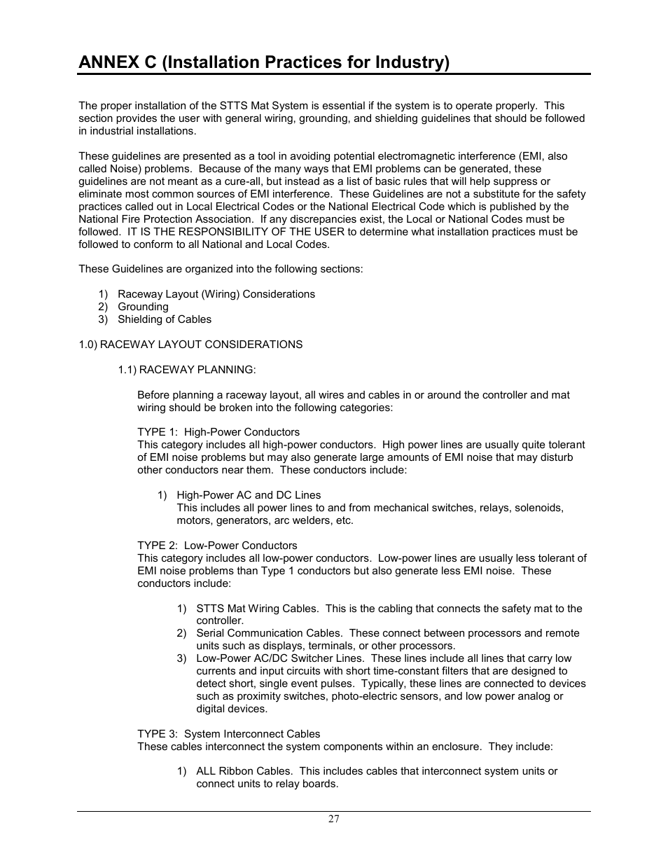 Annex c (installation practices for industry) | Pinnacle Systems STTS User Manual | Page 33 / 38
