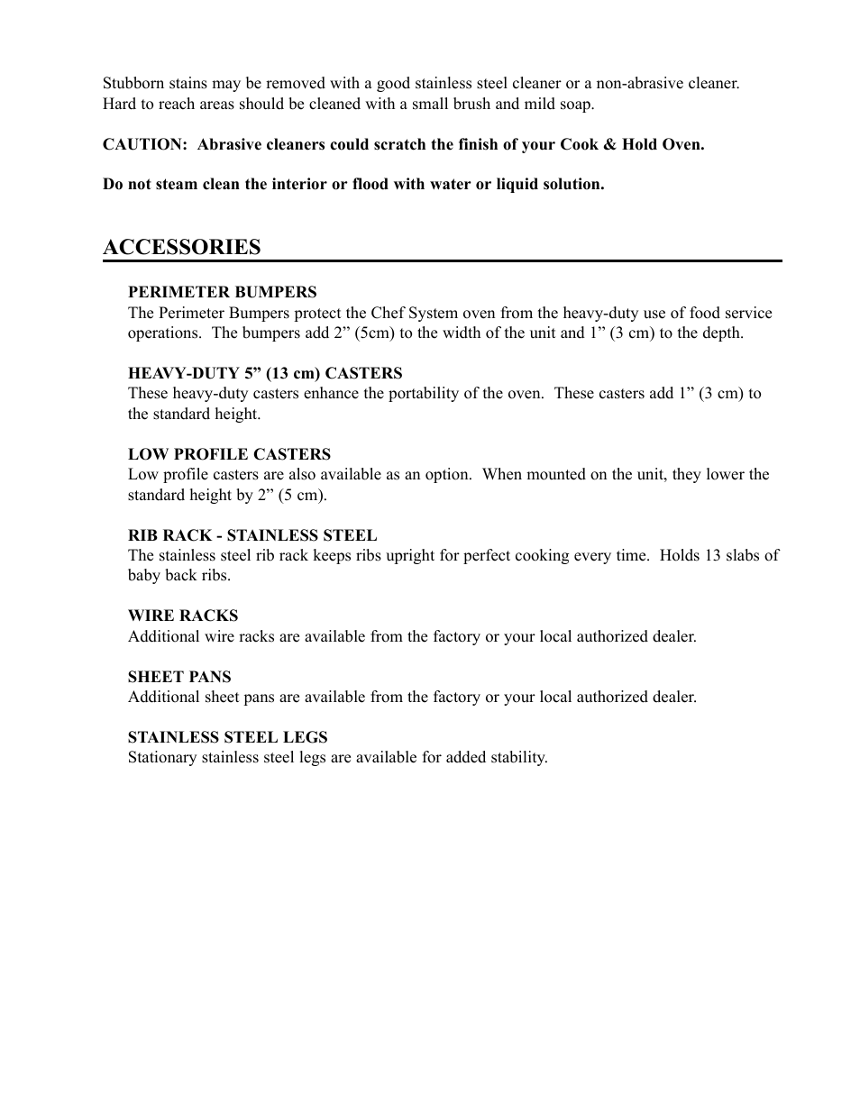 Accessories | Piper CS2-5 User Manual | Page 11 / 12