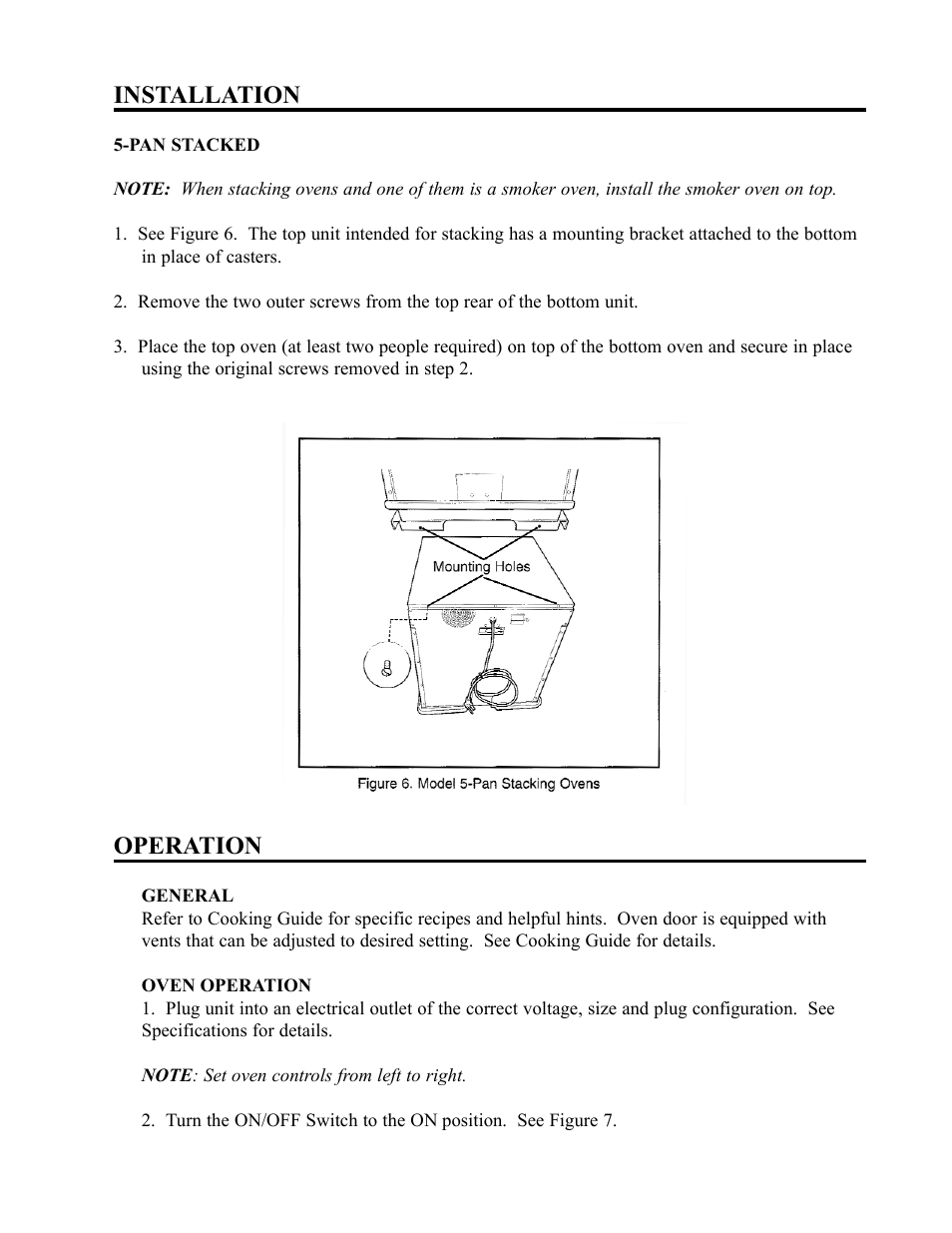 Installation, Operation | Piper CS2-5 User Manual | Page 8 / 12