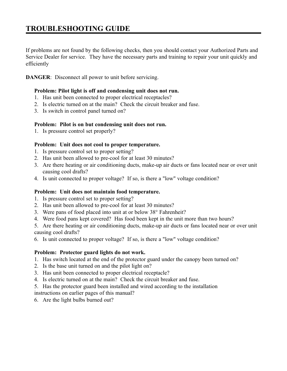 Troubleshooting guide | Piper 3-CM User Manual | Page 11 / 25