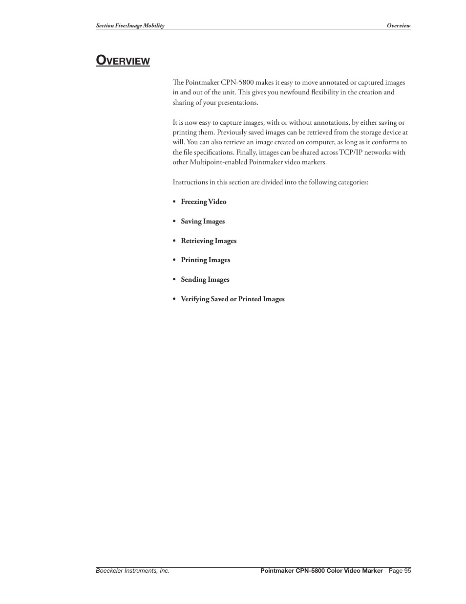 Overview, Verview | Pointmaker CPN-5800 User Manual | Page 101 / 168